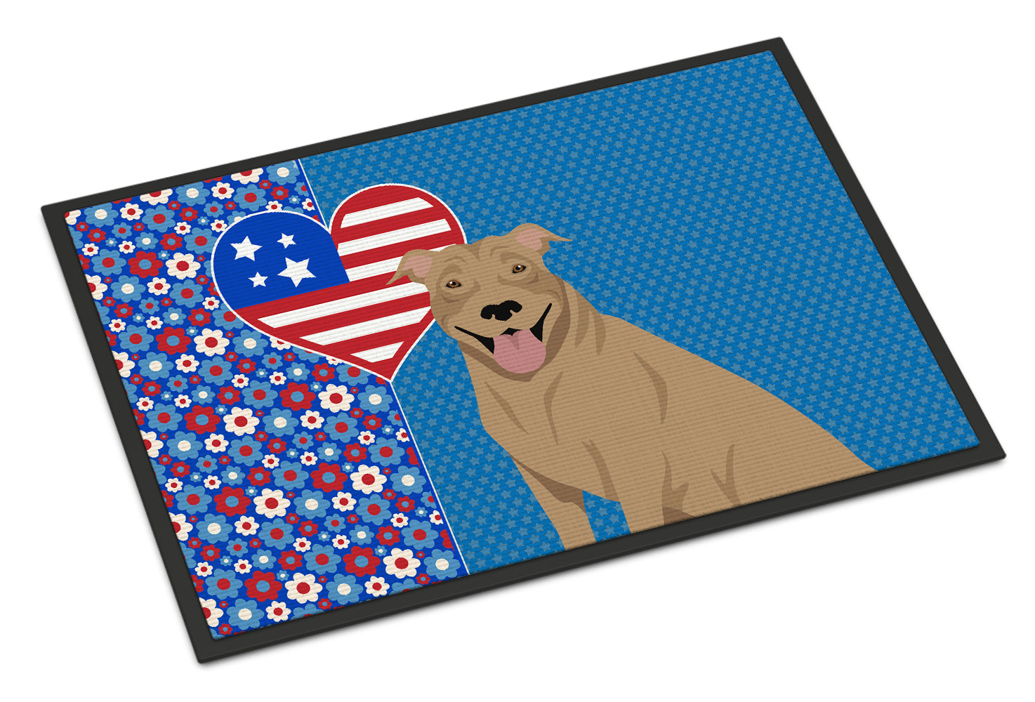 Buy this Fawn Pit Bull Terrier USA American Indoor or Outdoor Mat 24x36
