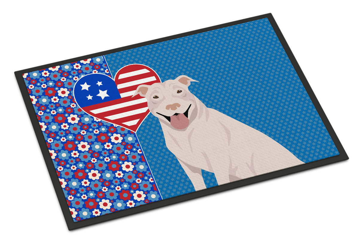 Buy this White Pit Bull Terrier USA American Indoor or Outdoor Mat 24x36