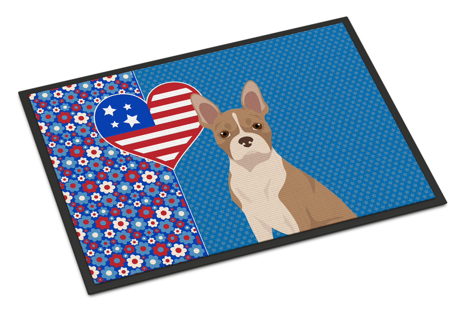 Buy this Fawn Boston Terrier USA American Indoor or Outdoor Mat 24x36