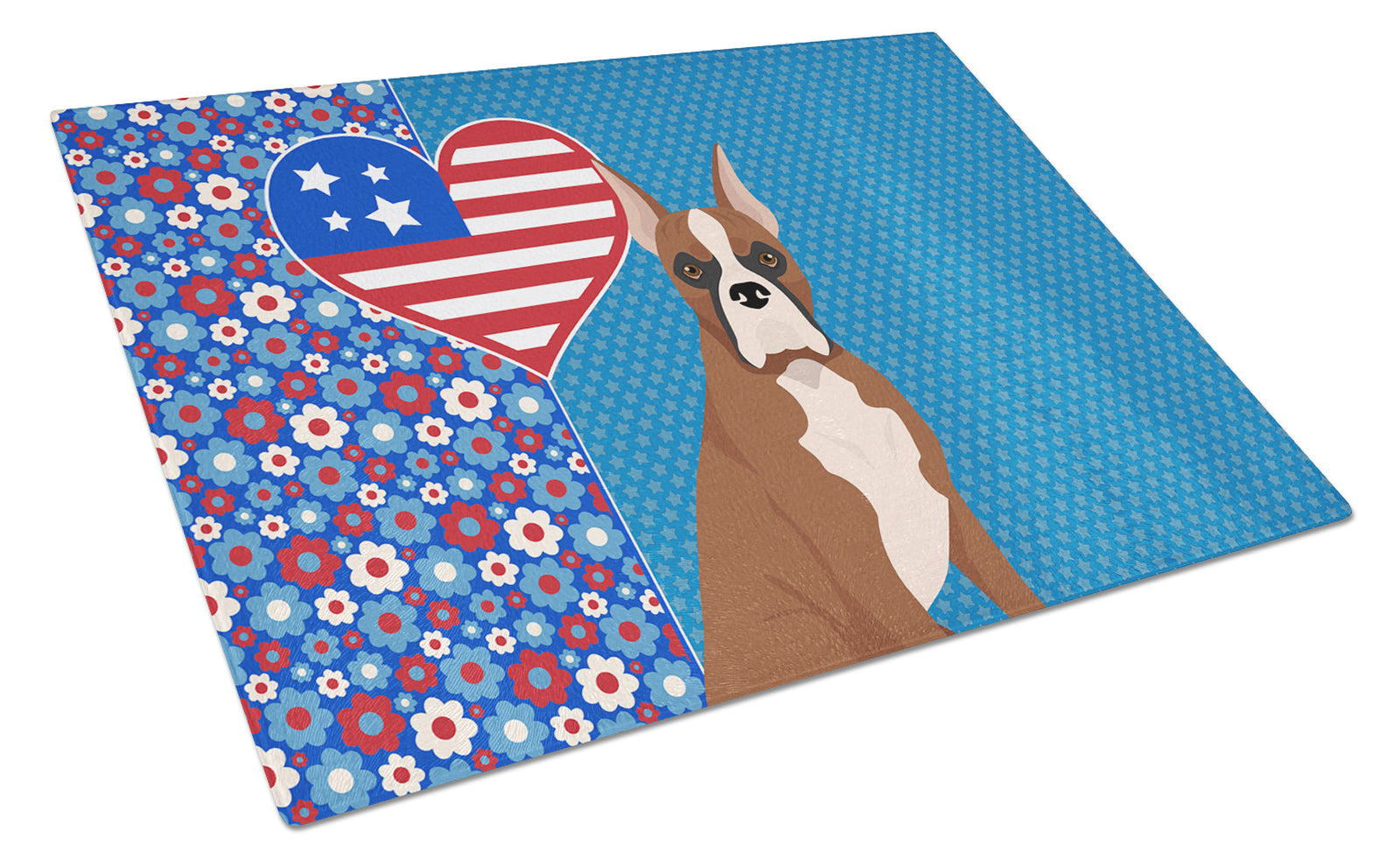 Buy this Red Fawn Boxer USA American Glass Cutting Board Large