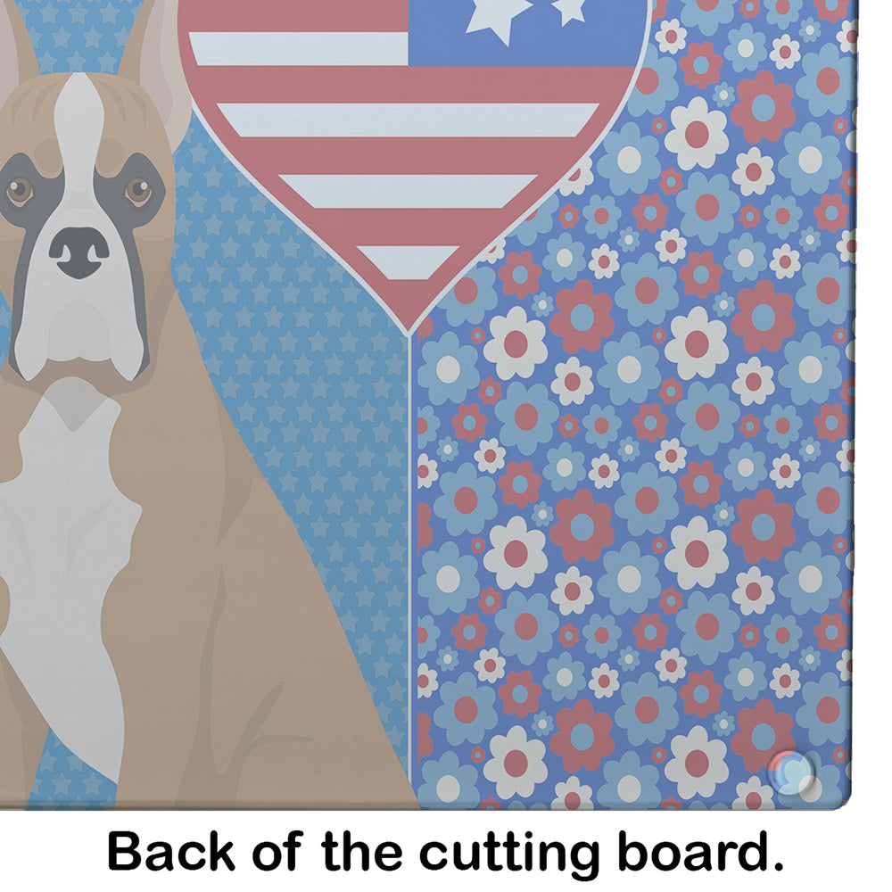 Fawn Boxer USA American Glass Cutting Board Large - the-store.com