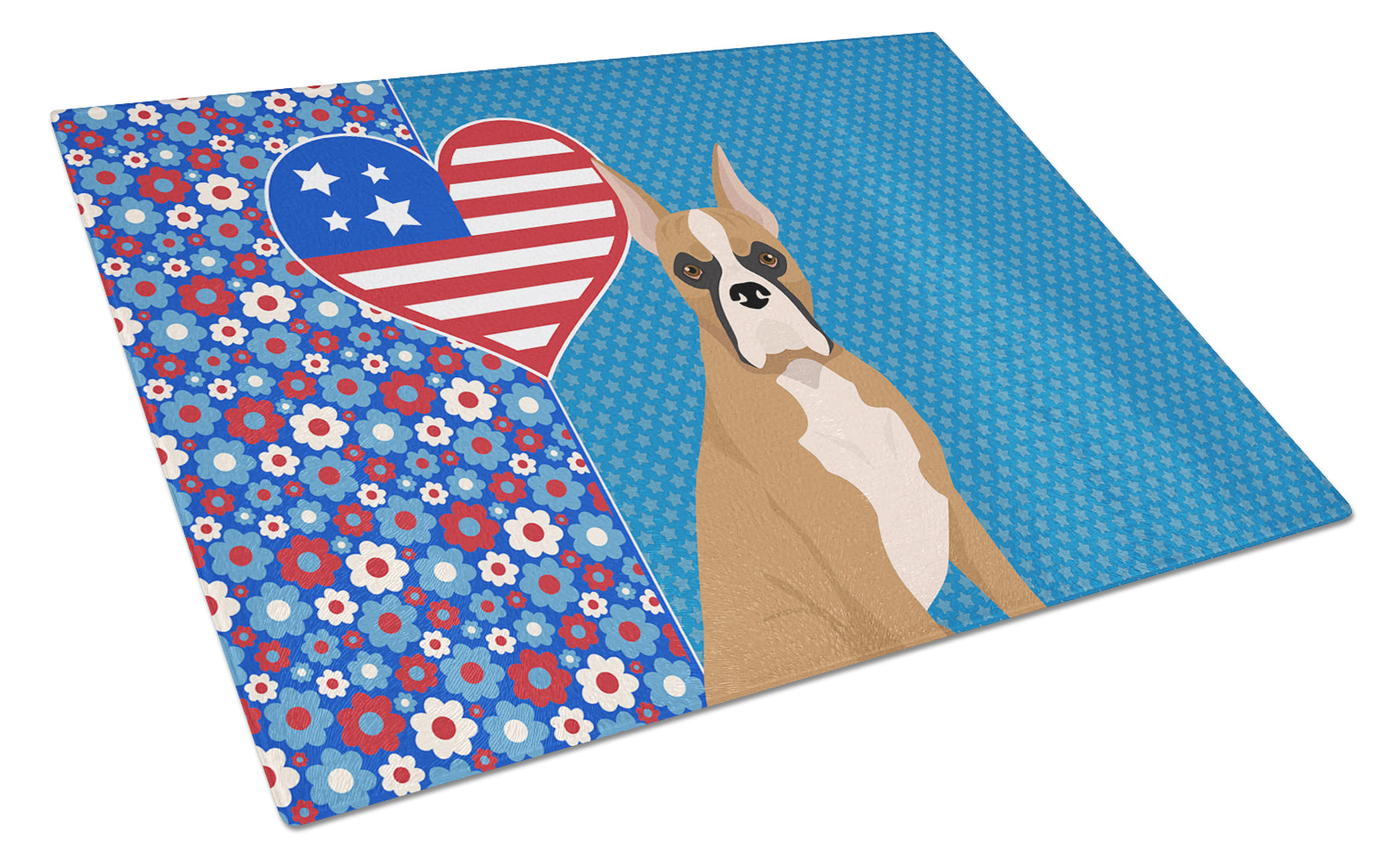 Buy this Fawn Boxer USA American Glass Cutting Board Large
