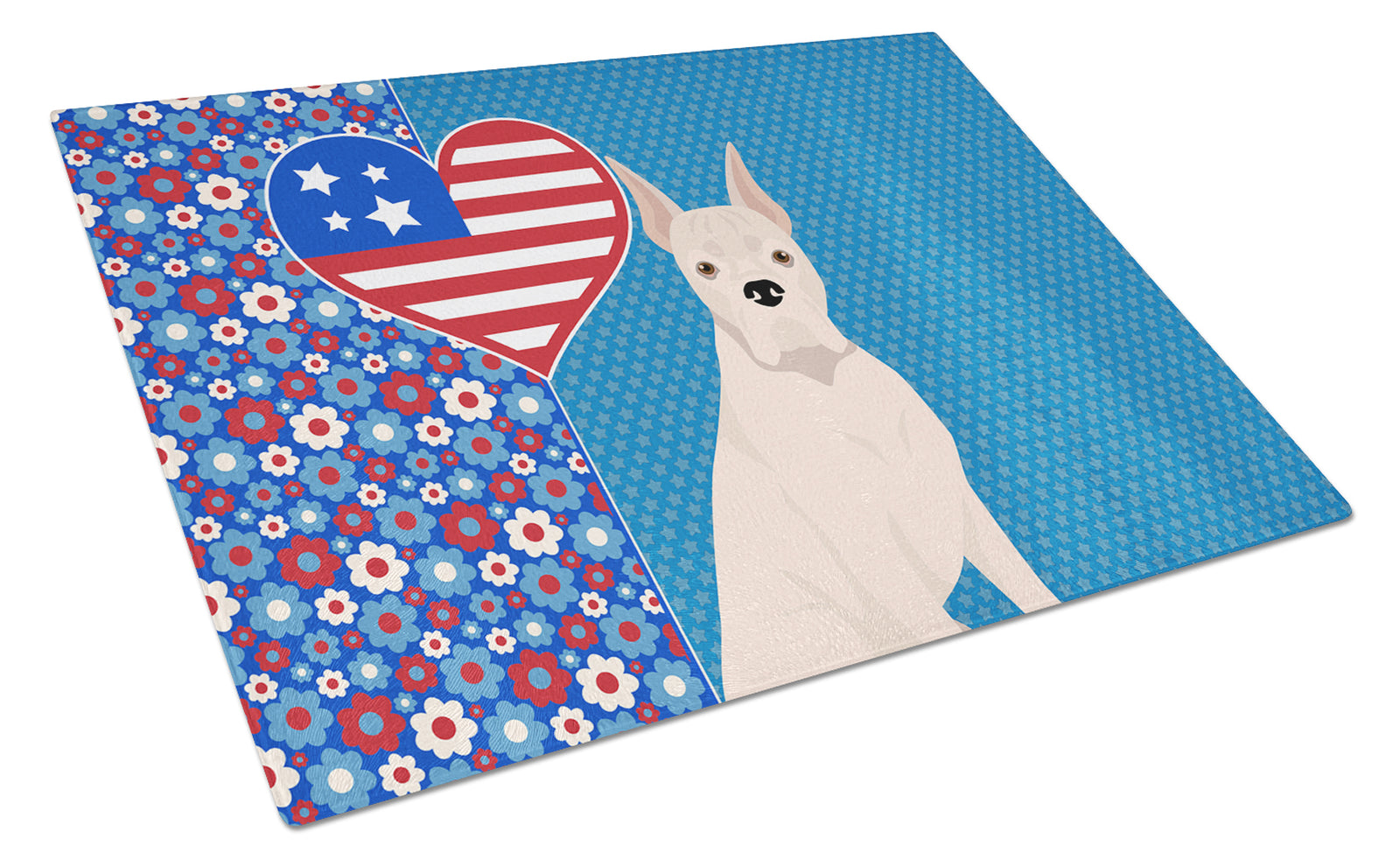 Buy this White Boxer USA American Glass Cutting Board Large