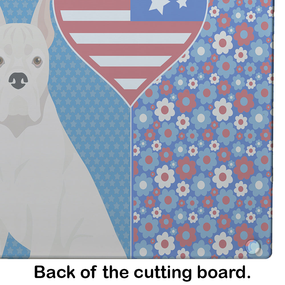 White Boxer USA American Glass Cutting Board Large - the-store.com