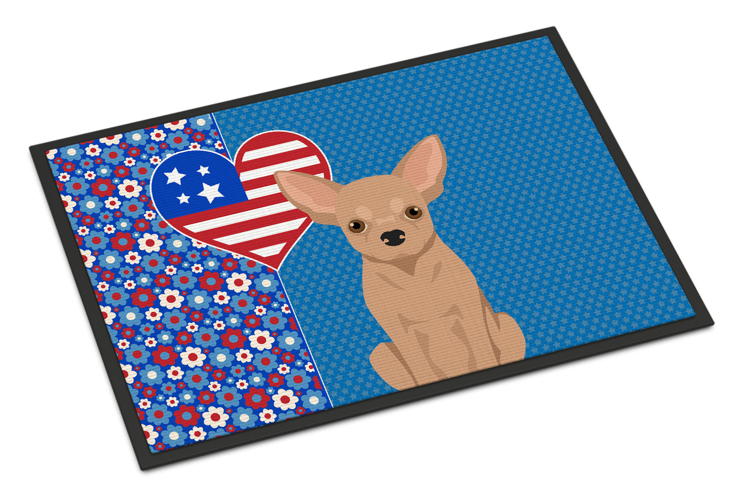Buy this Cream Chihuahua USA American Indoor or Outdoor Mat 24x36