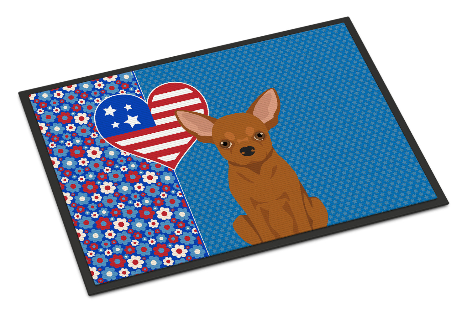 Buy this Red Chihuahua USA American Indoor or Outdoor Mat 24x36