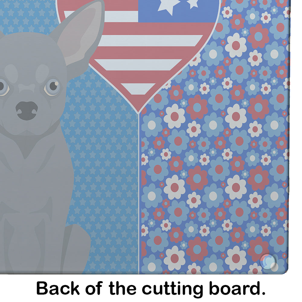 Blue Chihuahua USA American Glass Cutting Board Large - the-store.com