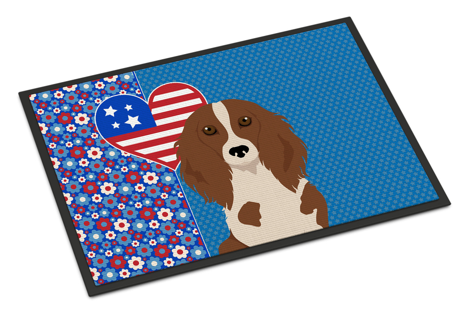 Buy this Longhair Red Pedbald Dachshund USA American Indoor or Outdoor Mat 24x36