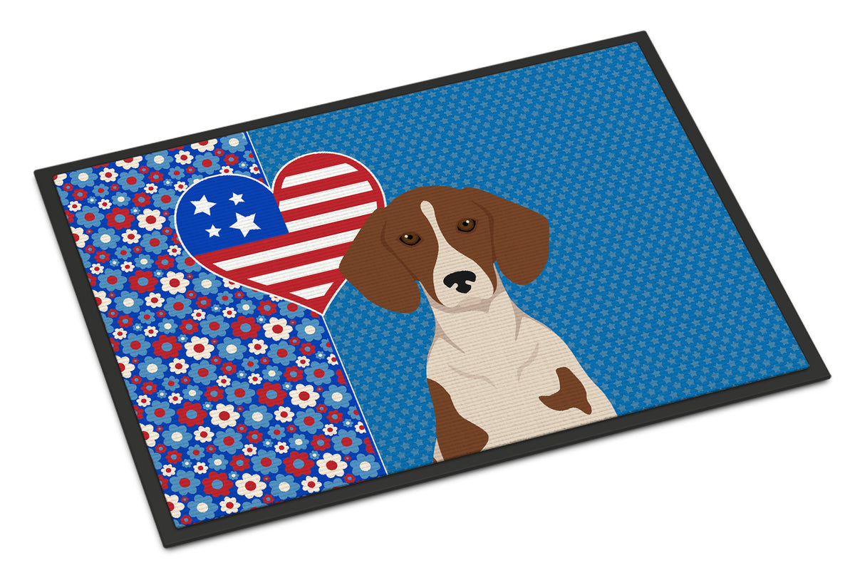 Buy this Red Piebald Dachshund USA American Indoor or Outdoor Mat 24x36