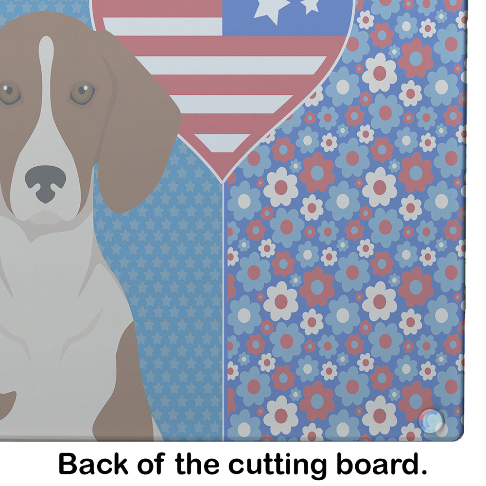 Caroline's Treasures Red Piebald Dachshund USA American Glass Cutting Boards – Durable, Decorative Kitchen Art Large