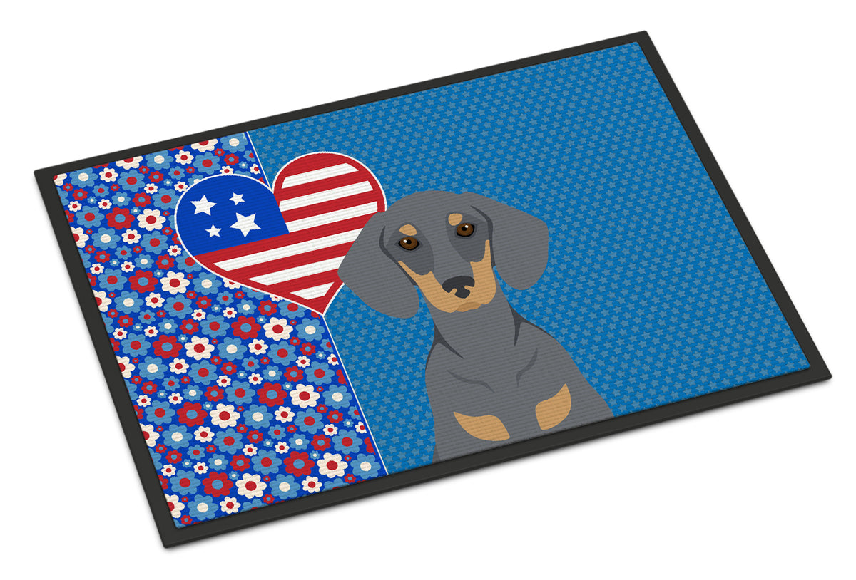 Buy this Blue and Tan Dachshund USA American Indoor or Outdoor Mat 24x36