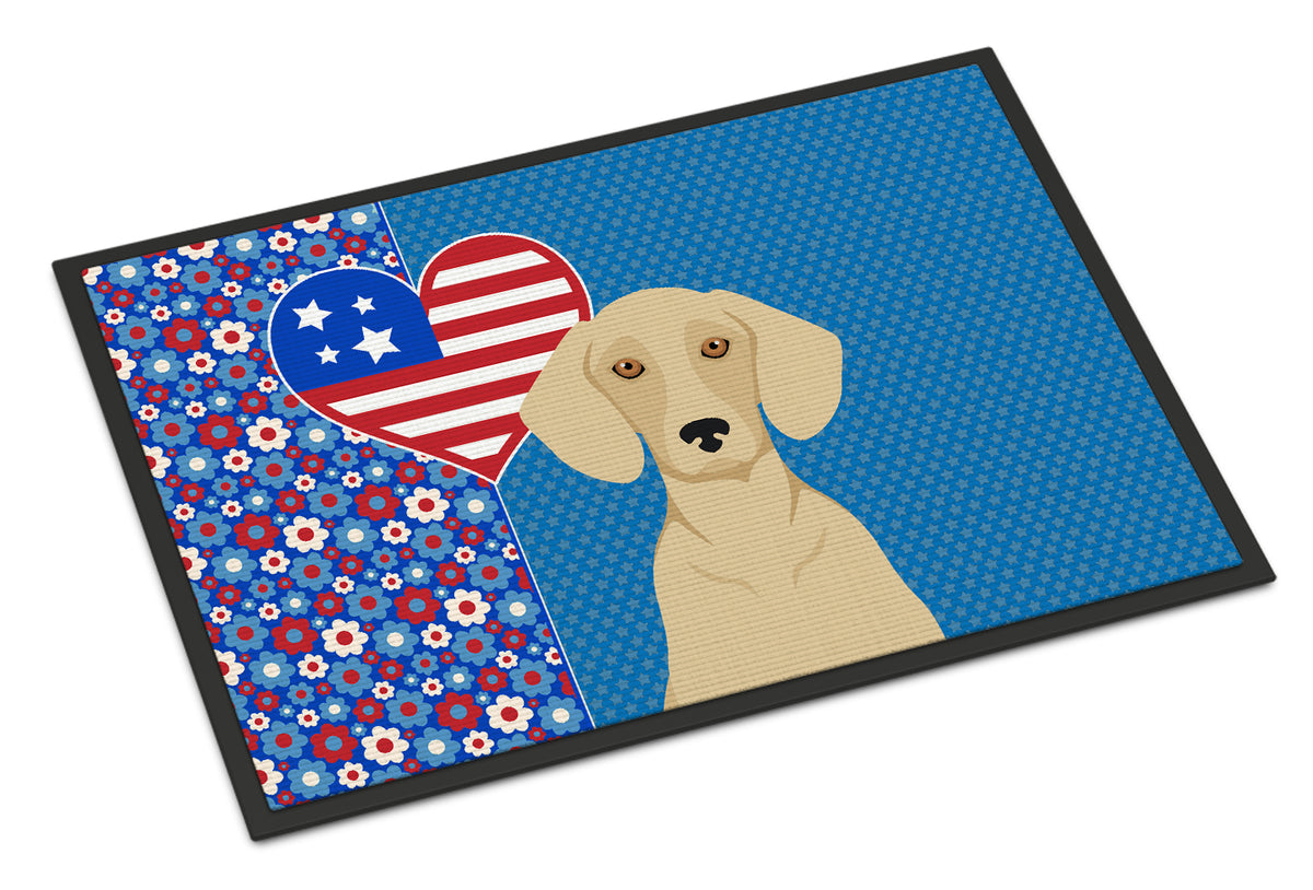 Buy this Cream Dachshund USA American Indoor or Outdoor Mat 24x36