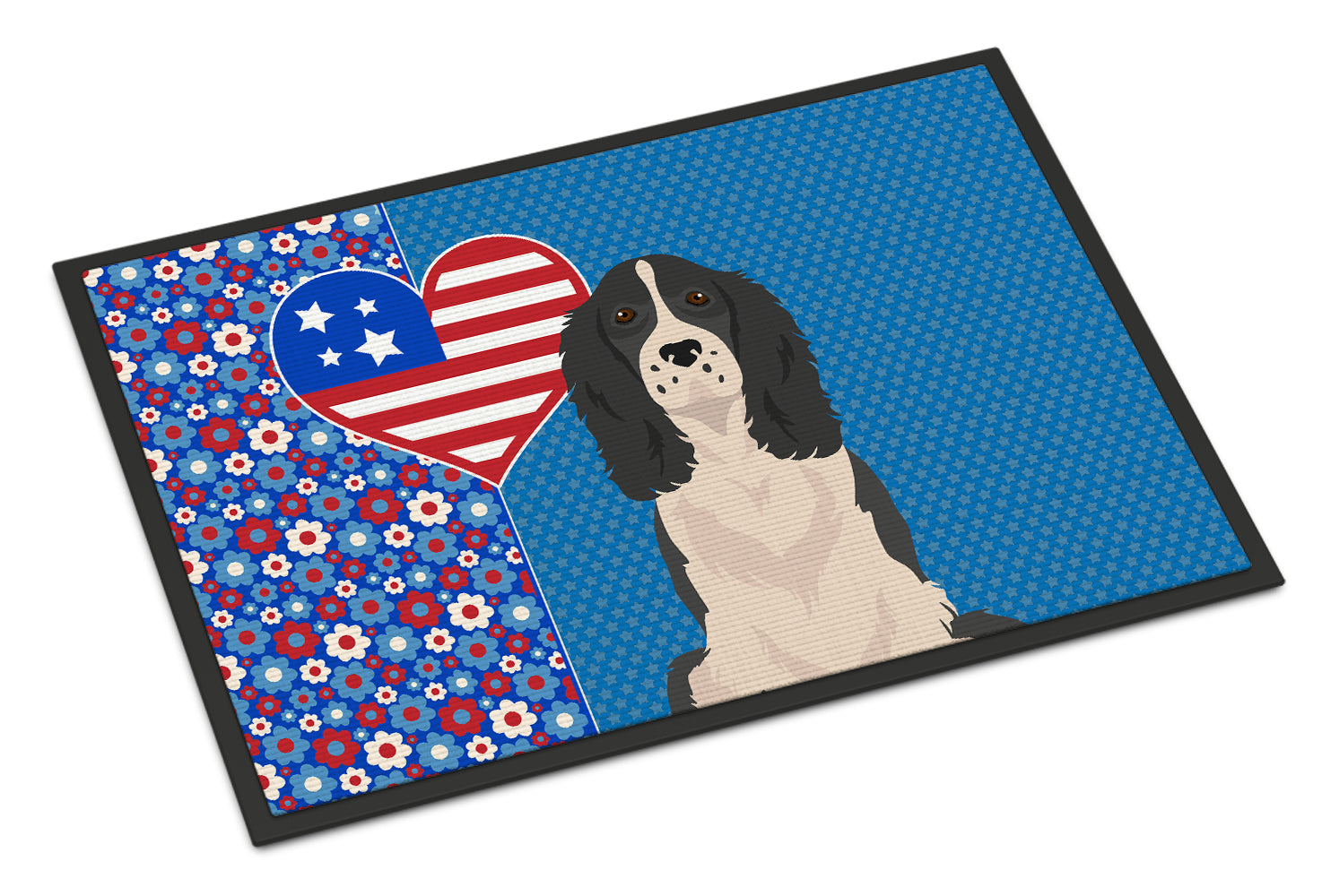Buy this Black English Springer Spaniel USA American Indoor or Outdoor Mat 24x36
