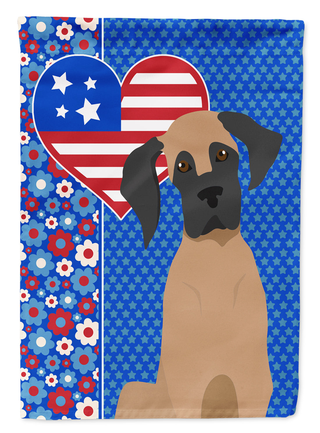 Fawn Great Dane USA American Flag Garden Size  the-store.com.