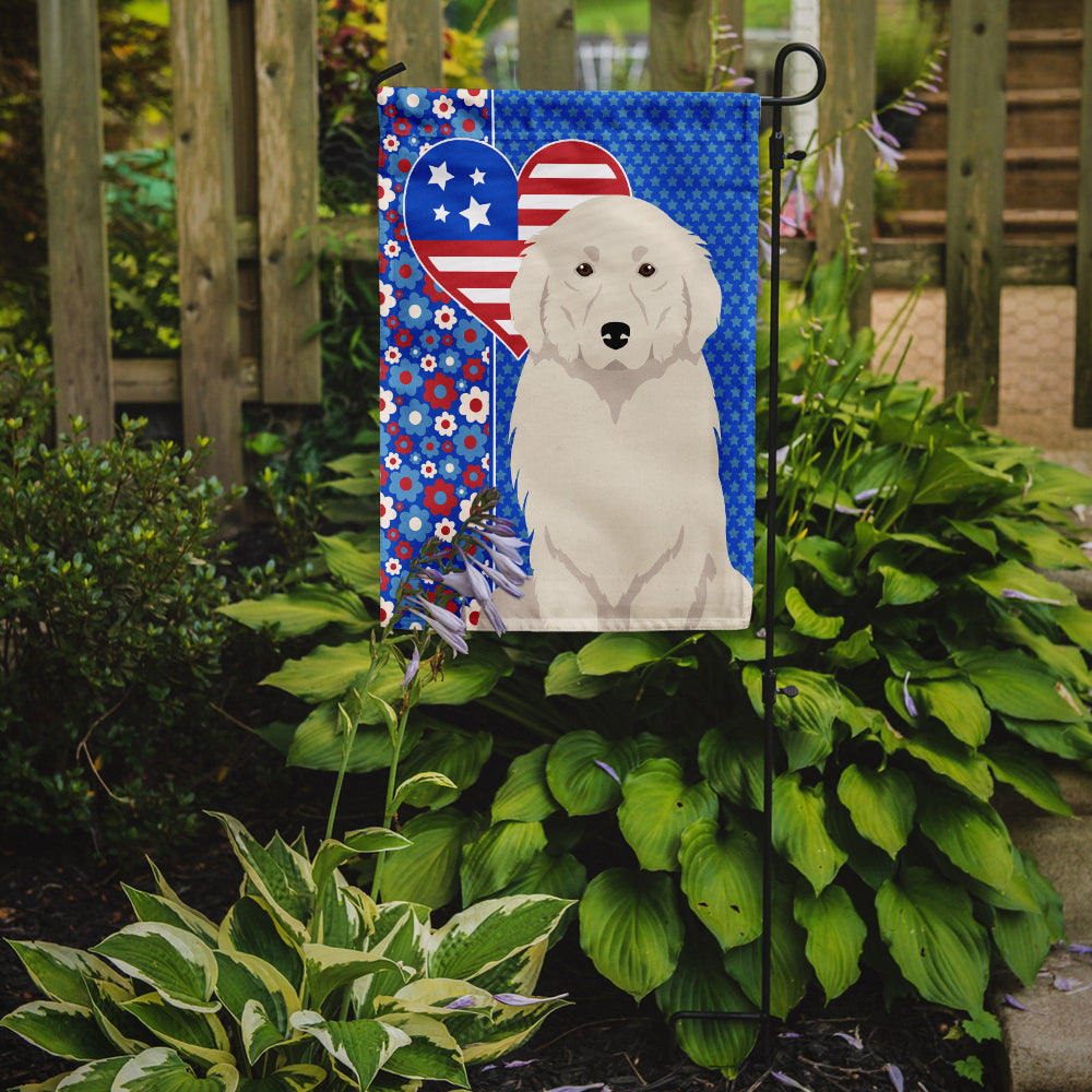 Great Pyrenees USA American Flag Garden Size  the-store.com.