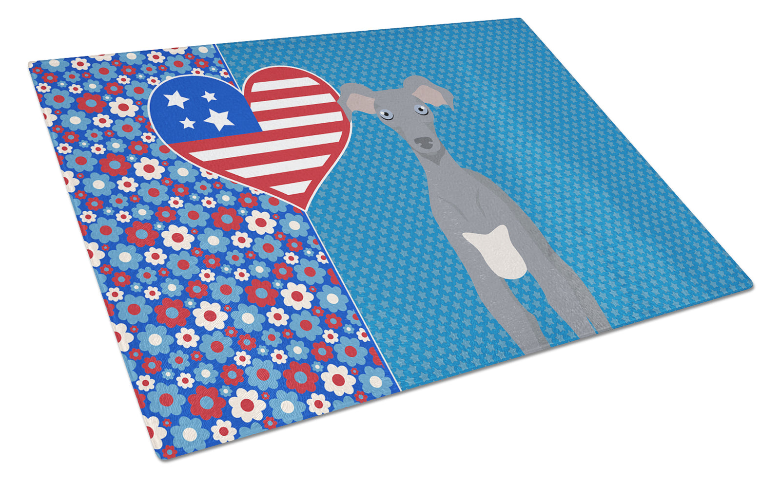 Buy this Gray Italian Greyhound USA American Glass Cutting Board Large