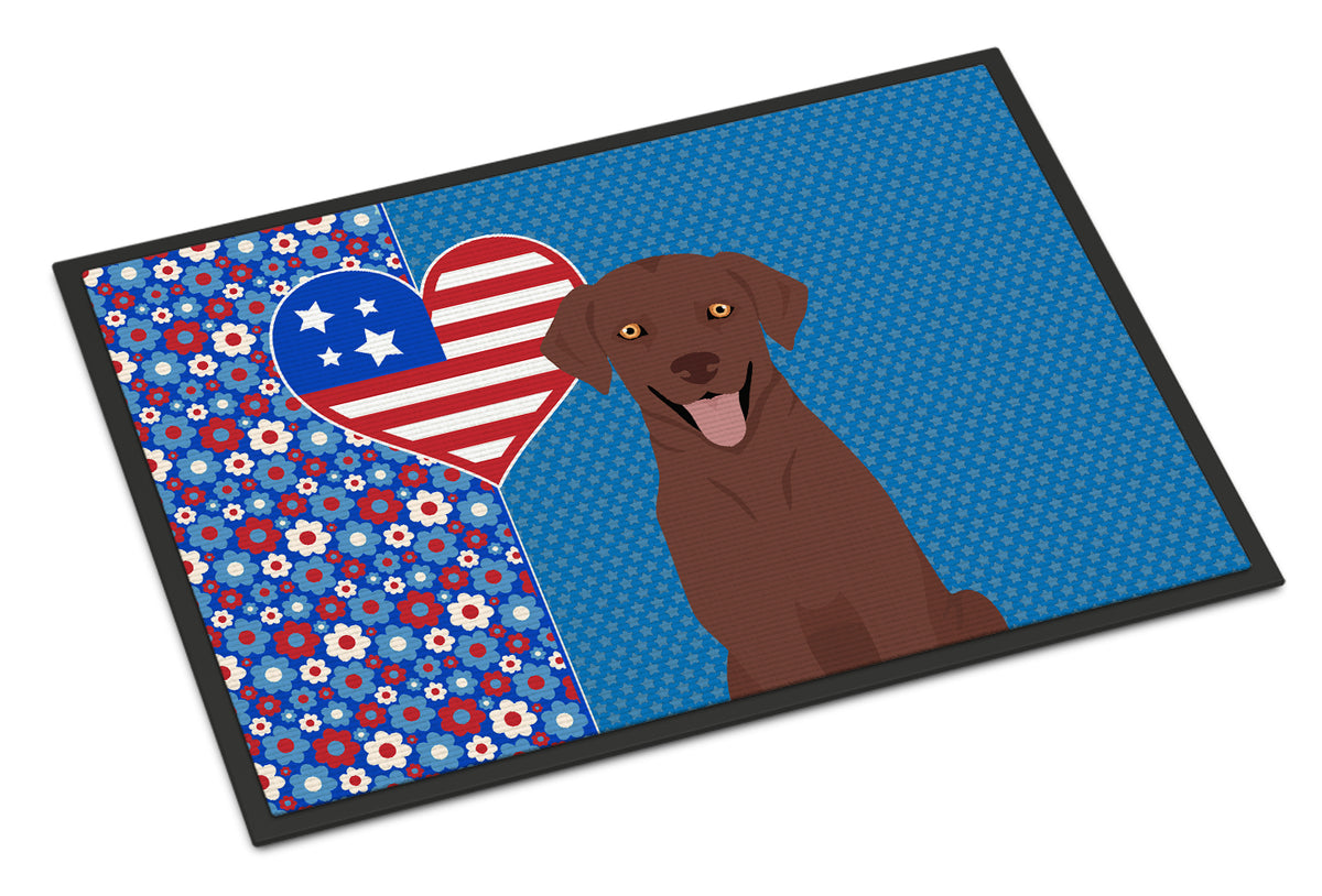 Buy this Chocolate Labrador Retriever USA American Indoor or Outdoor Mat 24x36