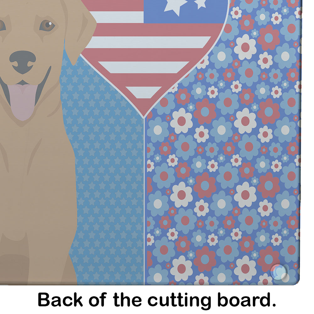 Red Fox Labrador Retriever USA American Glass Cutting Board Large - the-store.com