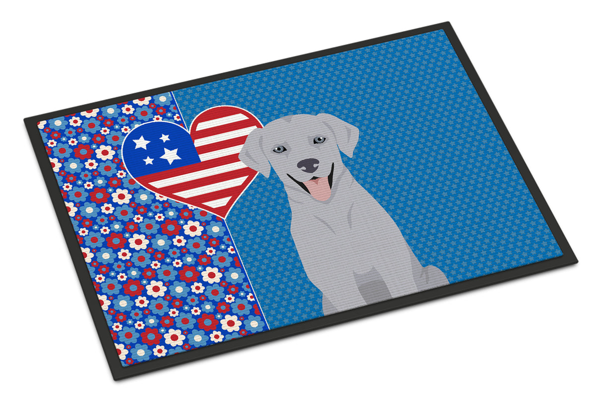 Buy this Silver Labrador Retriever USA American Indoor or Outdoor Mat 24x36
