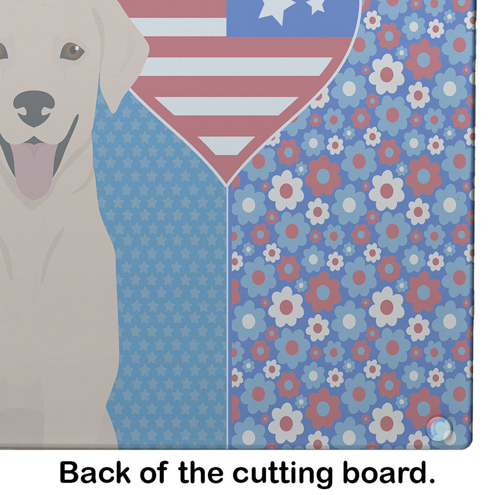 Yellow Labrador Retriever USA American Glass Cutting Board Large - the-store.com