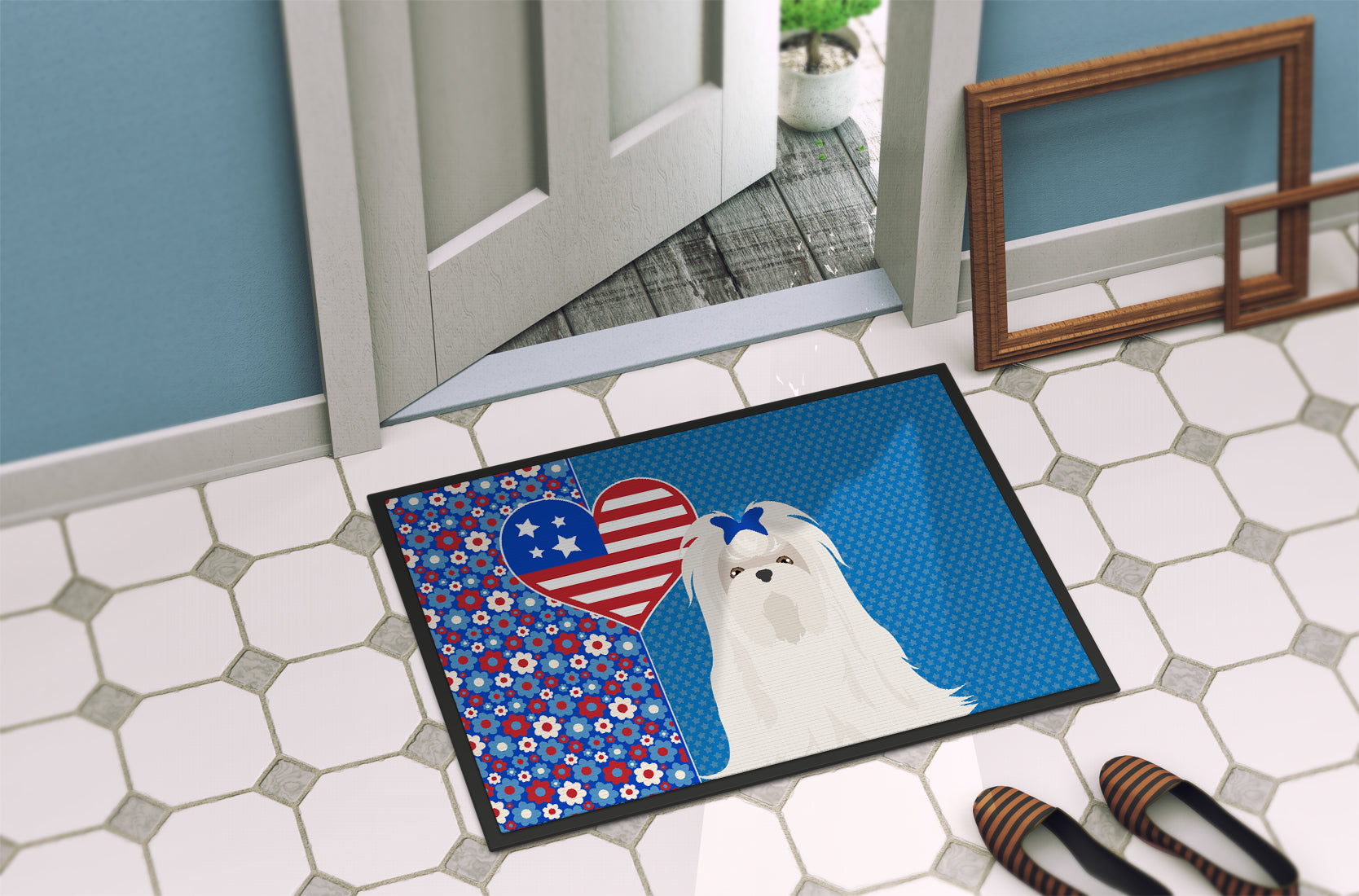 Maltese USA American Indoor or Outdoor Mat 24x36 - the-store.com