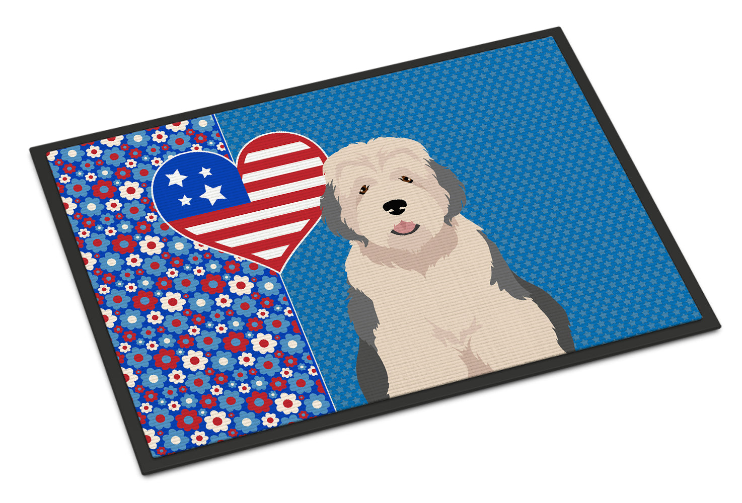 Buy this Old English Sheepdog USA American Indoor or Outdoor Mat 24x36