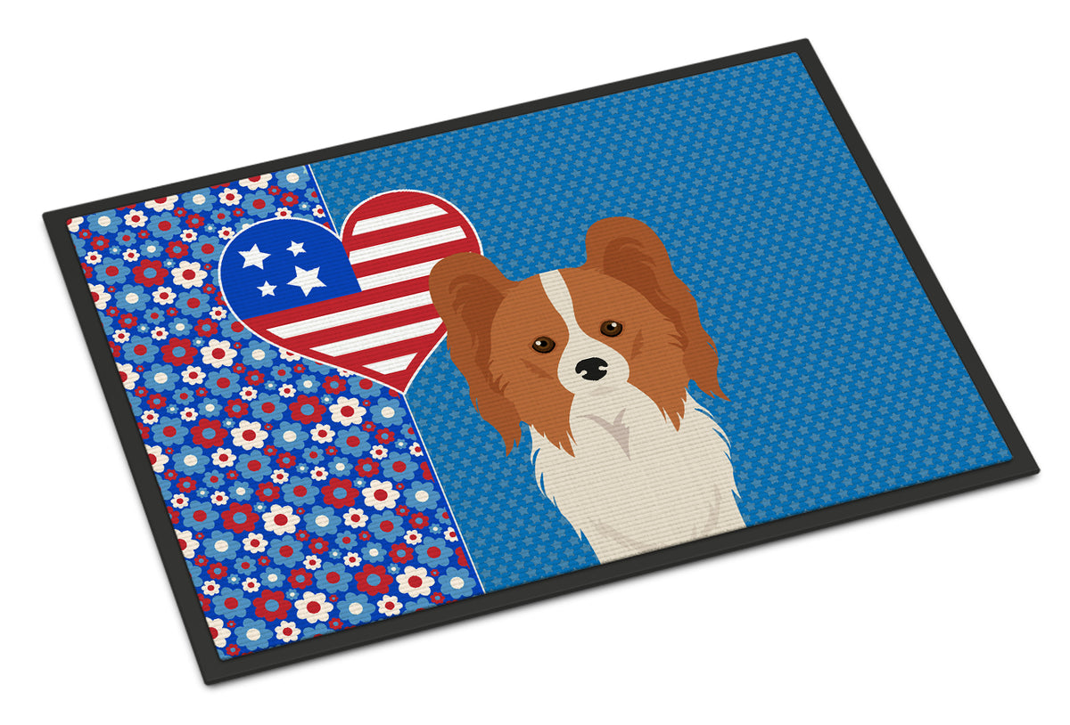 Buy this Red and White Papillon USA American Indoor or Outdoor Mat 24x36