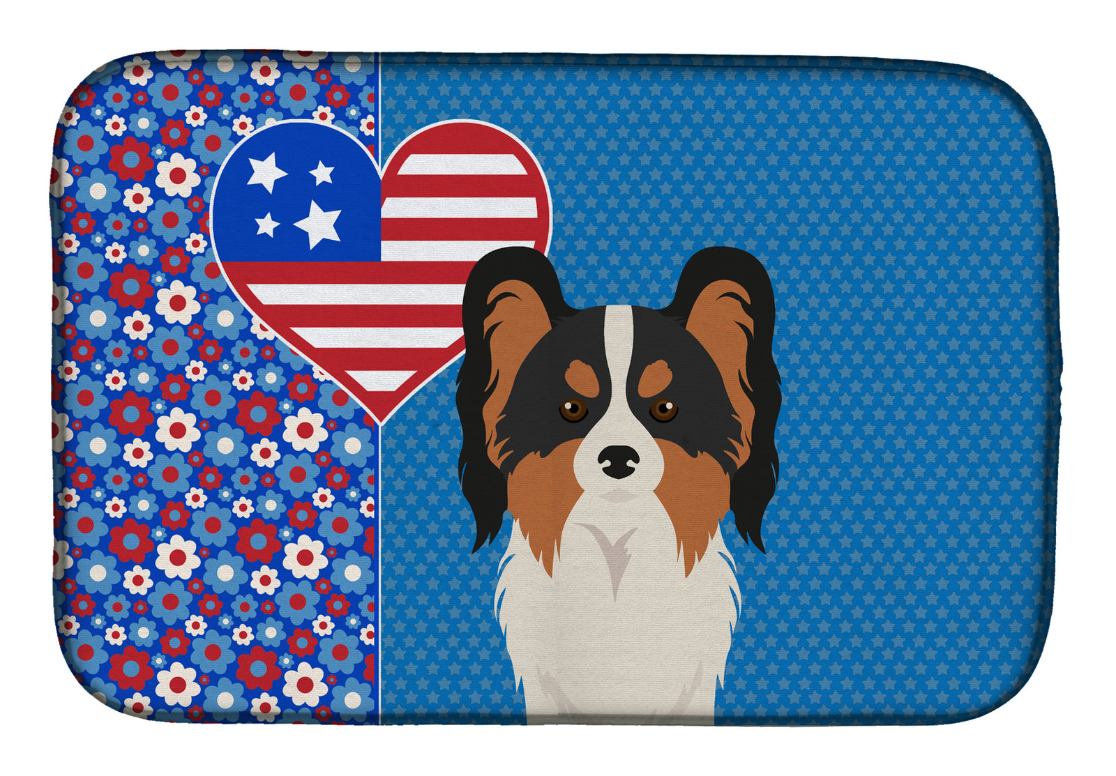 Tricolor Papillon USA American Dish Drying Mat  the-store.com.