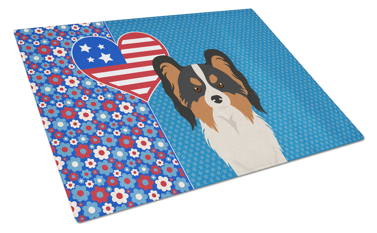 Buy this Tricolor Papillon USA American Glass Cutting Board Large