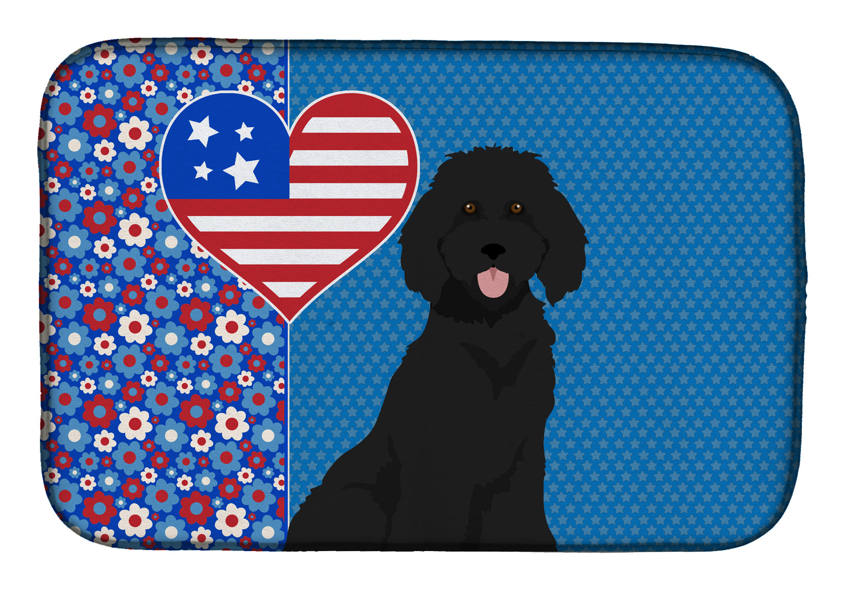 Standard Black Poodle USA American Dish Drying Mat  the-store.com.