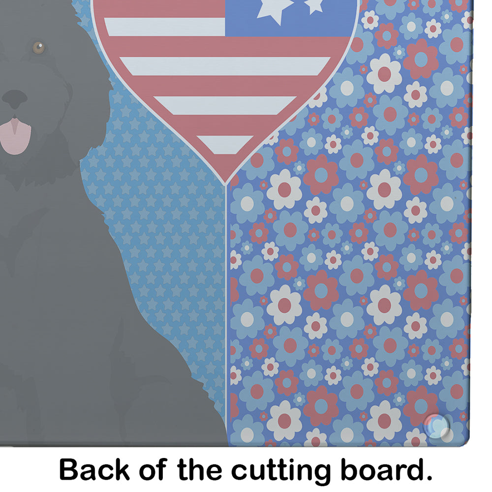 Standard Black Poodle USA American Glass Cutting Board Large - the-store.com
