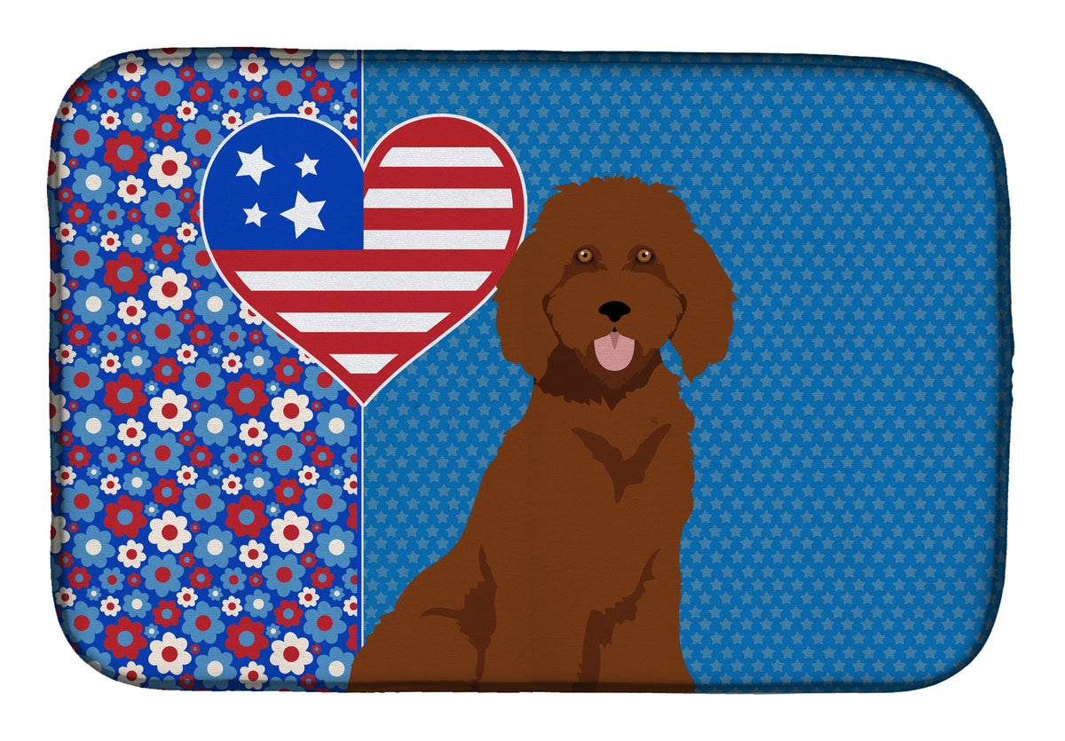 Standard Red Poodle USA American Dish Drying Mat