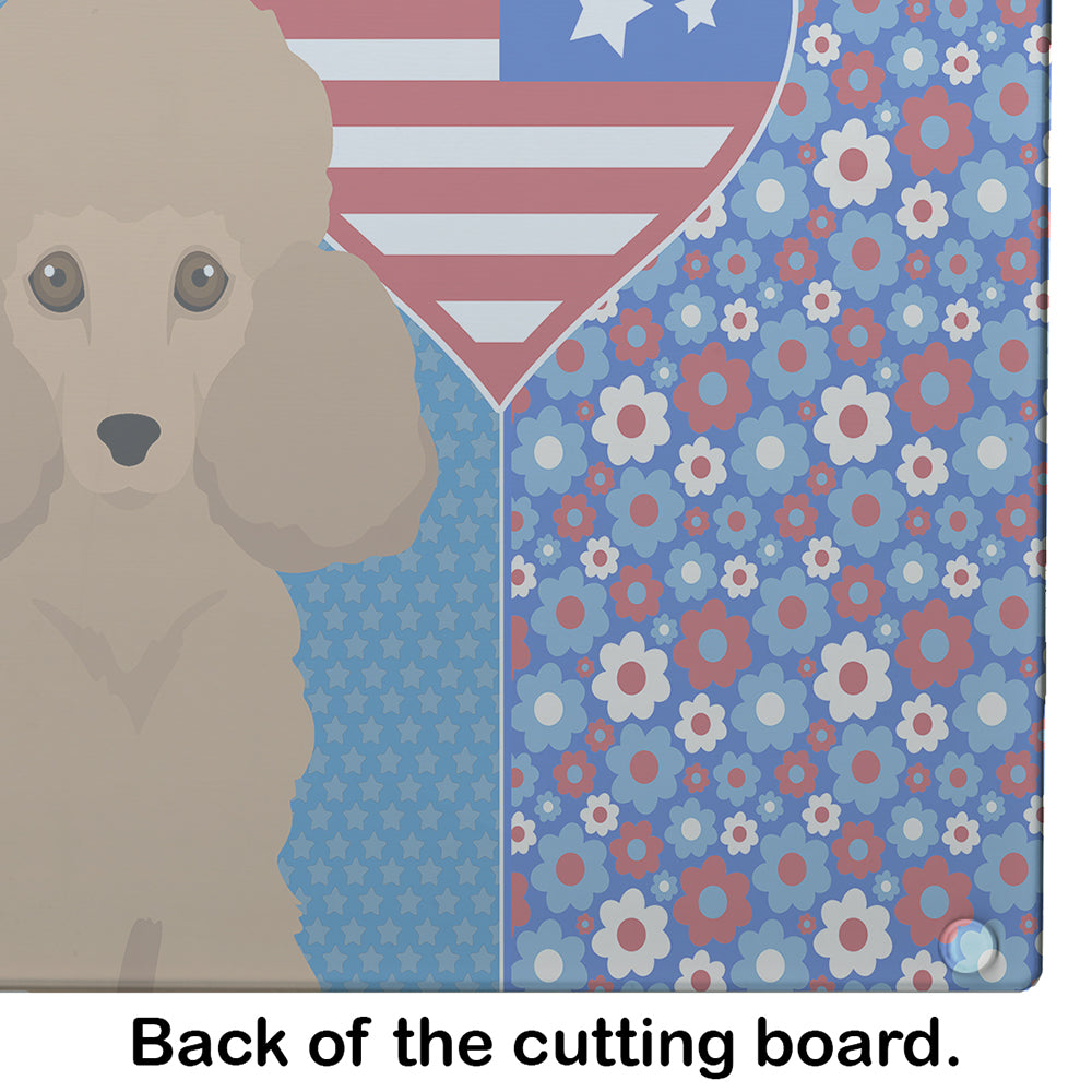Toy Apricot Poodle USA American Glass Cutting Board Large - the-store.com