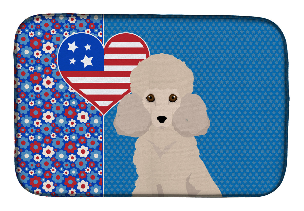 Toy Cream Poodle USA American Dish Drying Mat