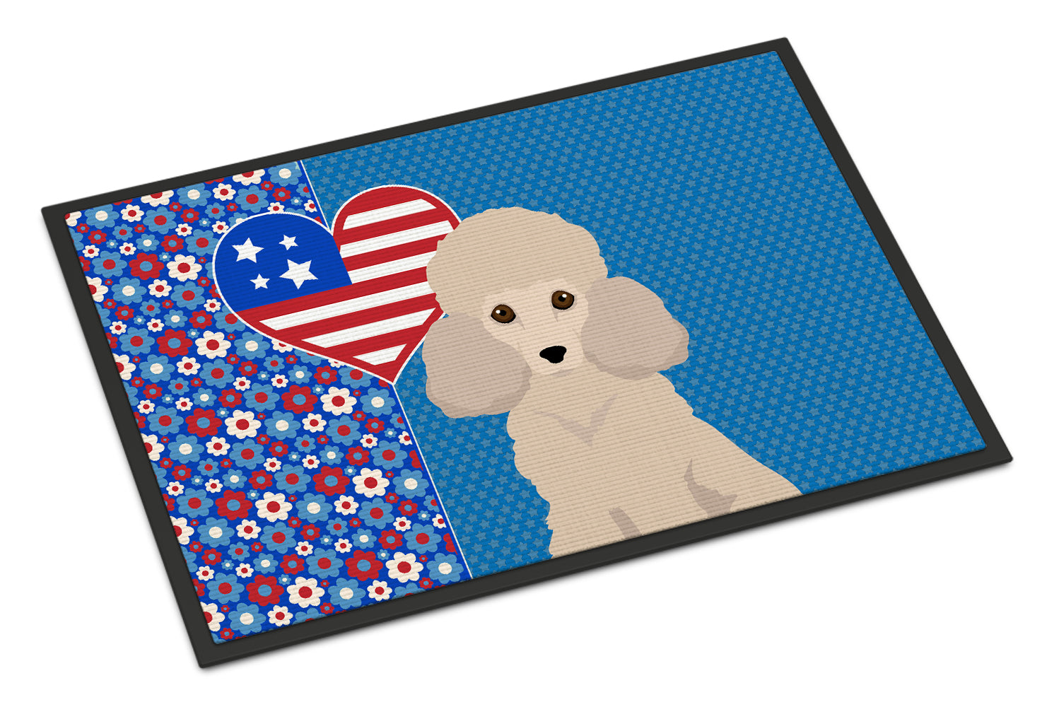 Buy this Toy Cream Poodle USA American Indoor or Outdoor Mat 24x36