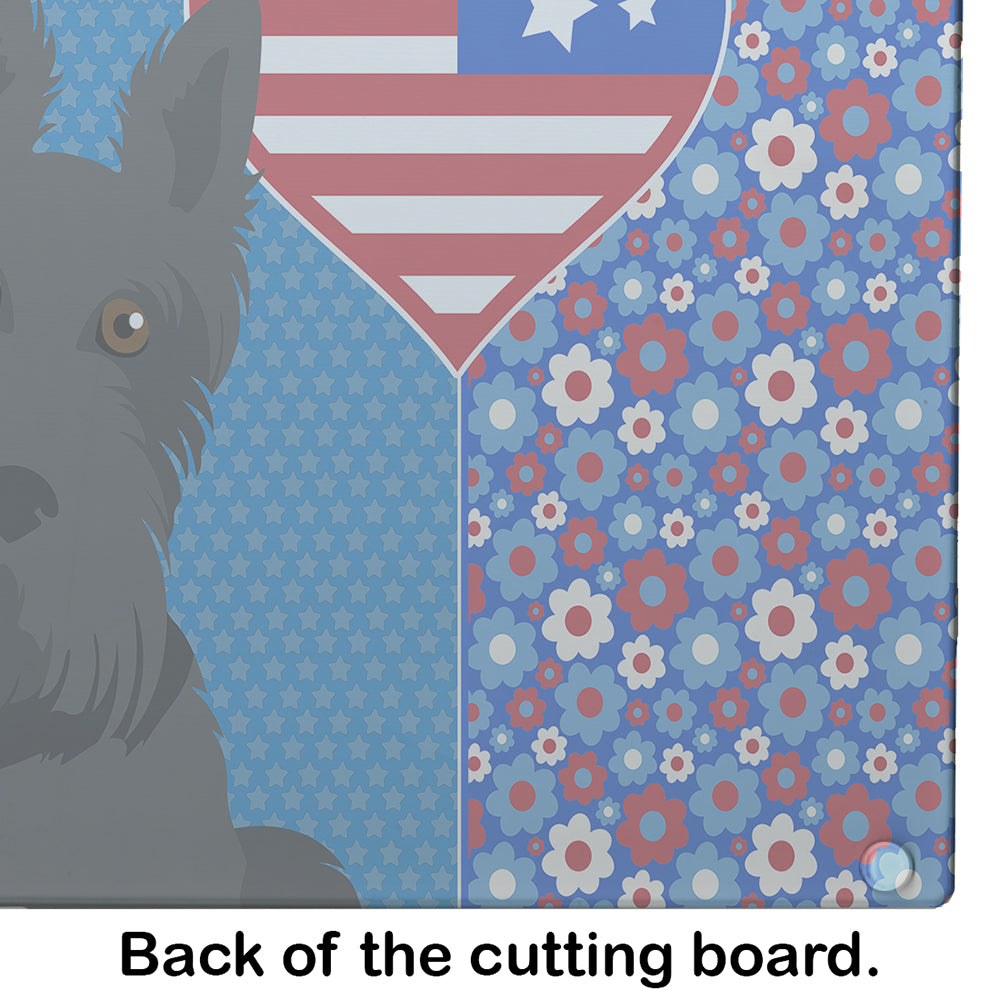 Black Scottish Terrier USA American Glass Cutting Board Large - the-store.com