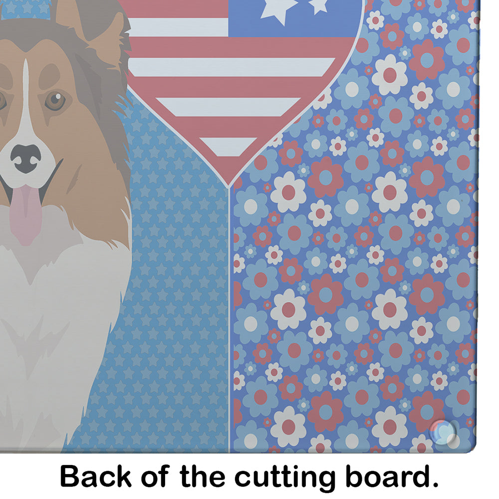 Sable Sheltie USA American Glass Cutting Board Large - the-store.com