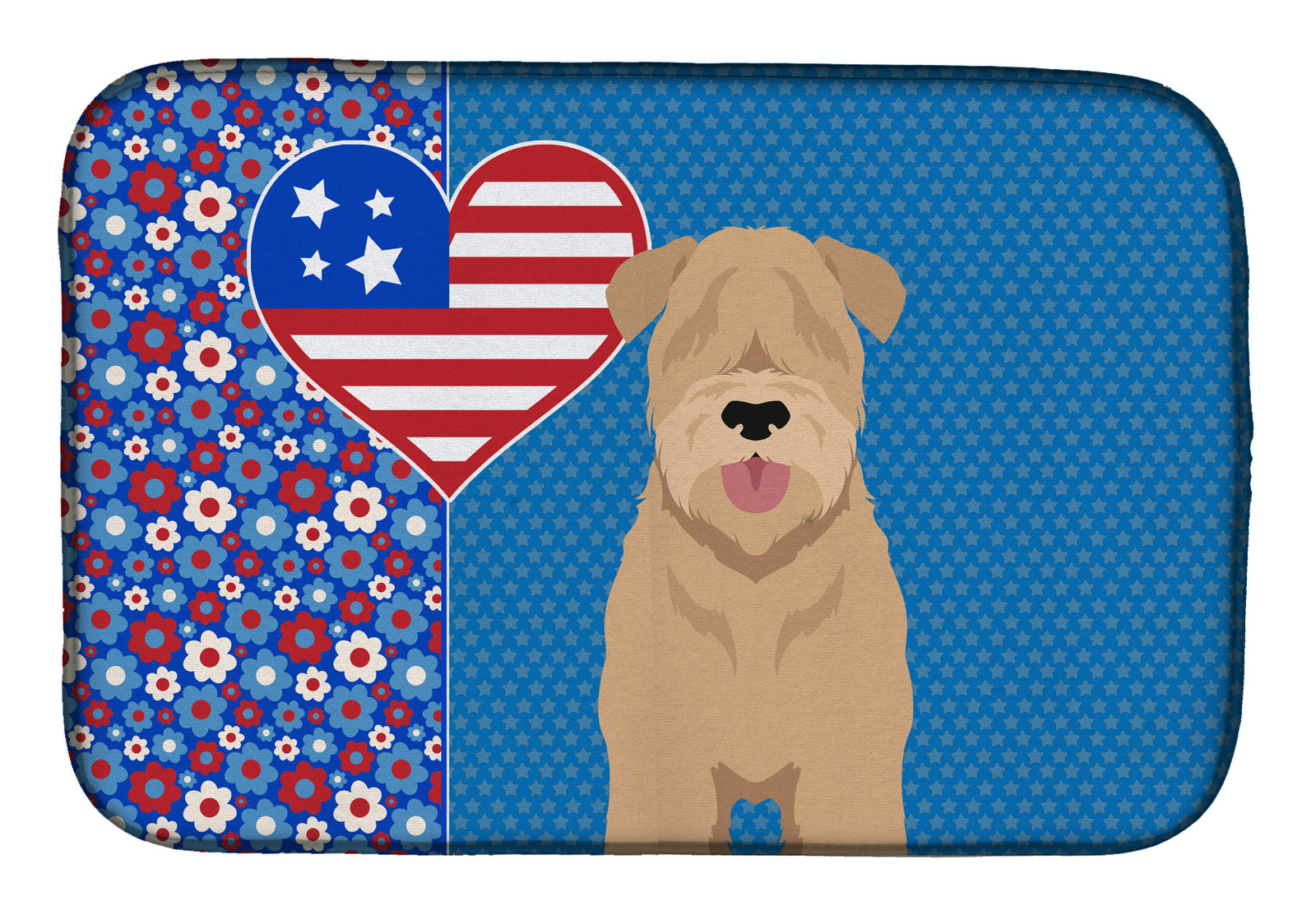 Red Wheaten Terrier USA American Dish Drying Mat  the-store.com.