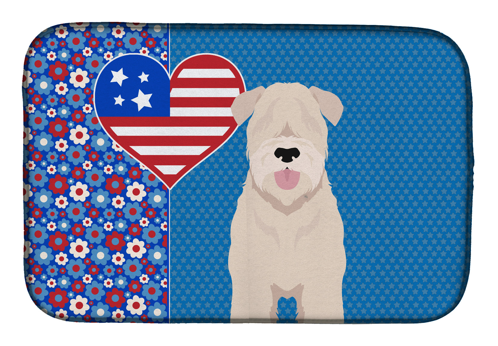 Soft Coated Wheaten Terrier USA American Dish Drying Mat  the-store.com.