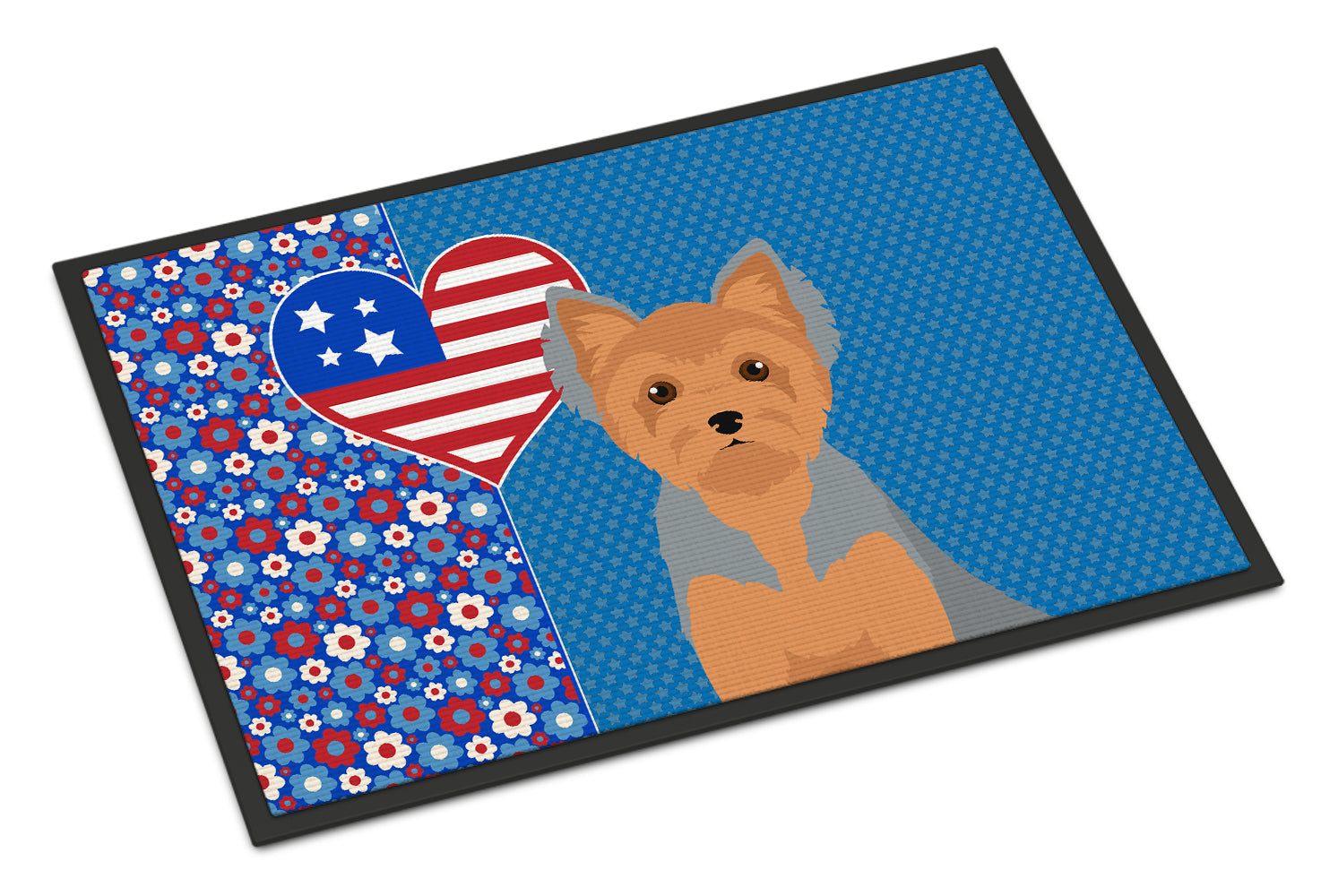 Buy this Blue and Tan Puppy Cut Yorkshire Terrier USA American Indoor or Outdoor Mat 24x36
