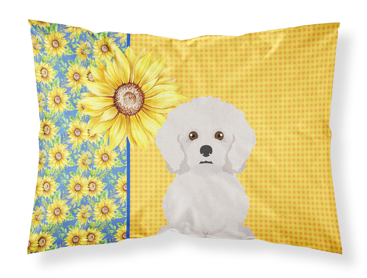 Buy this Summer Sunflowers Bichon Frise Fabric Standard Pillowcase