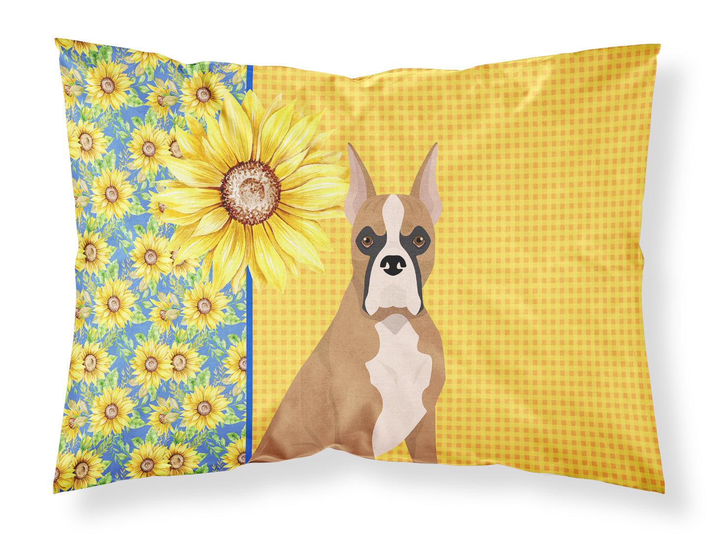 Buy this Summer Sunflowers Fawn Boxer Fabric Standard Pillowcase