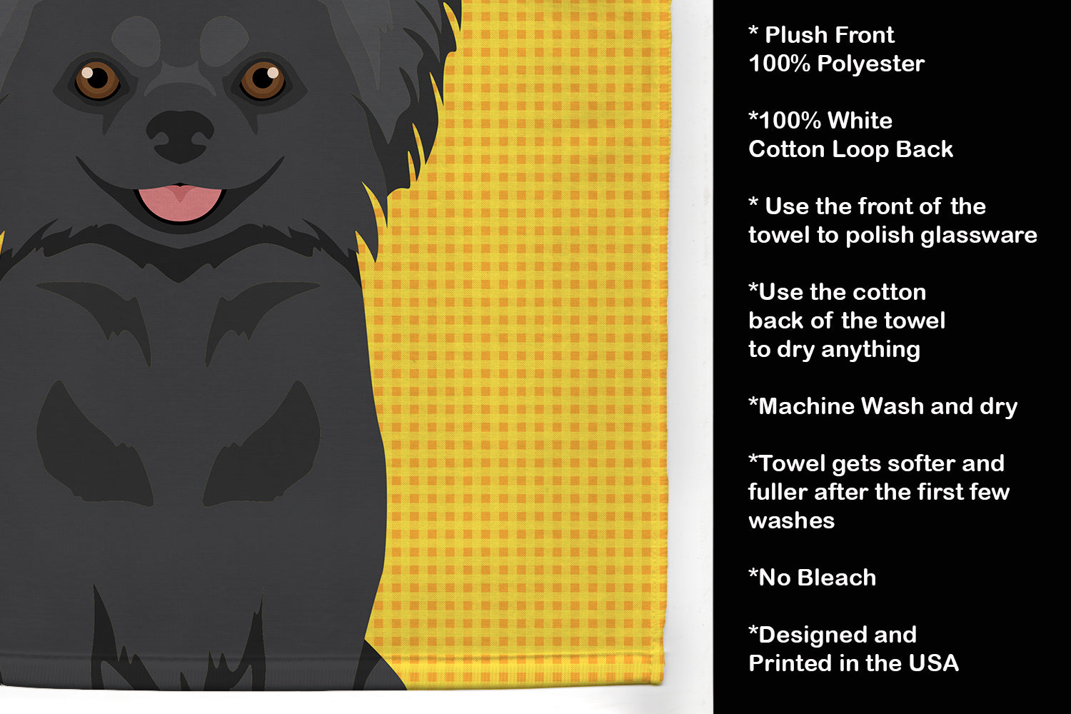 Summer Sunflowers Longhaired Black Chihuahua Kitchen Towel - the-store.com