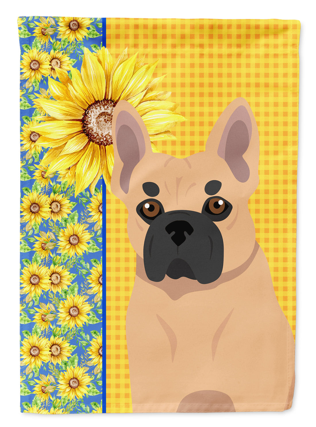 Summer Sunflowers Fawn French Bulldog Flag Garden Size  the-store.com.