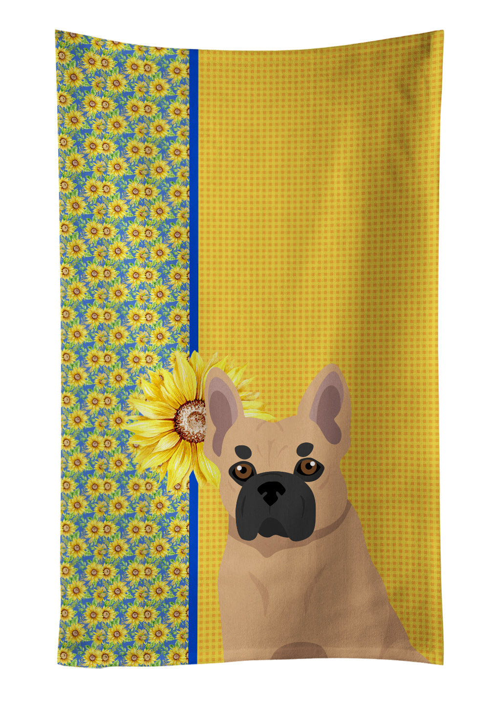 Buy this Summer Sunflowers Fawn French Bulldog Kitchen Towel