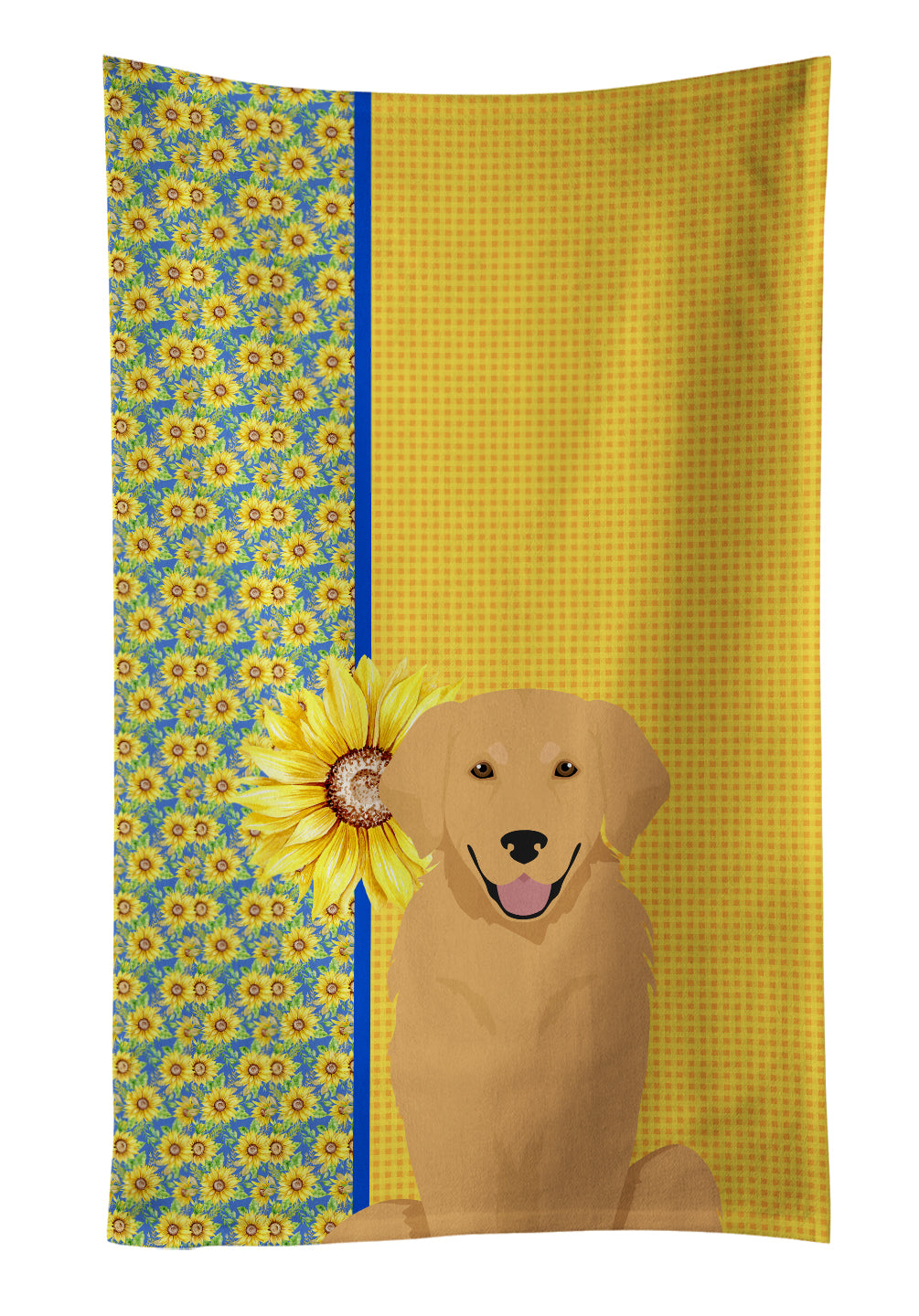 Buy this Summer Sunflowers Gold Golden Retriever Kitchen Towel