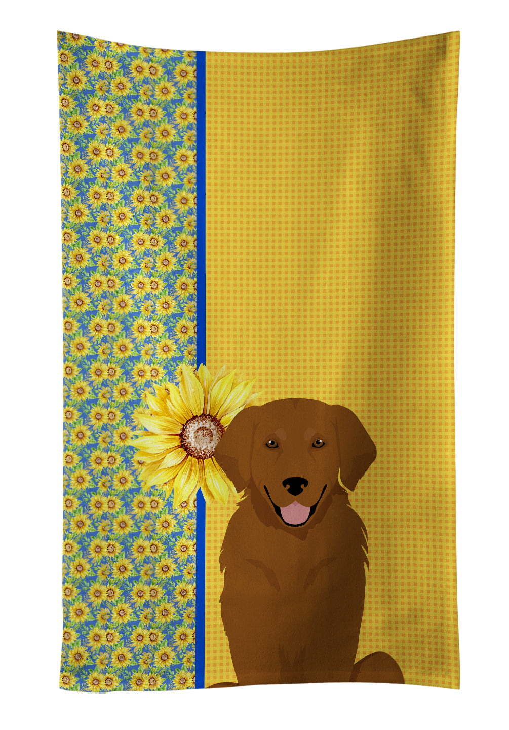 Buy this Summer Sunflowers Mahogany Golden Retriever Kitchen Towel