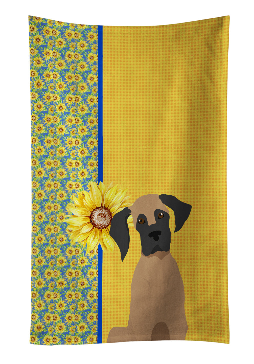 Buy this Summer Sunflowers Fawn Great Dane Kitchen Towel