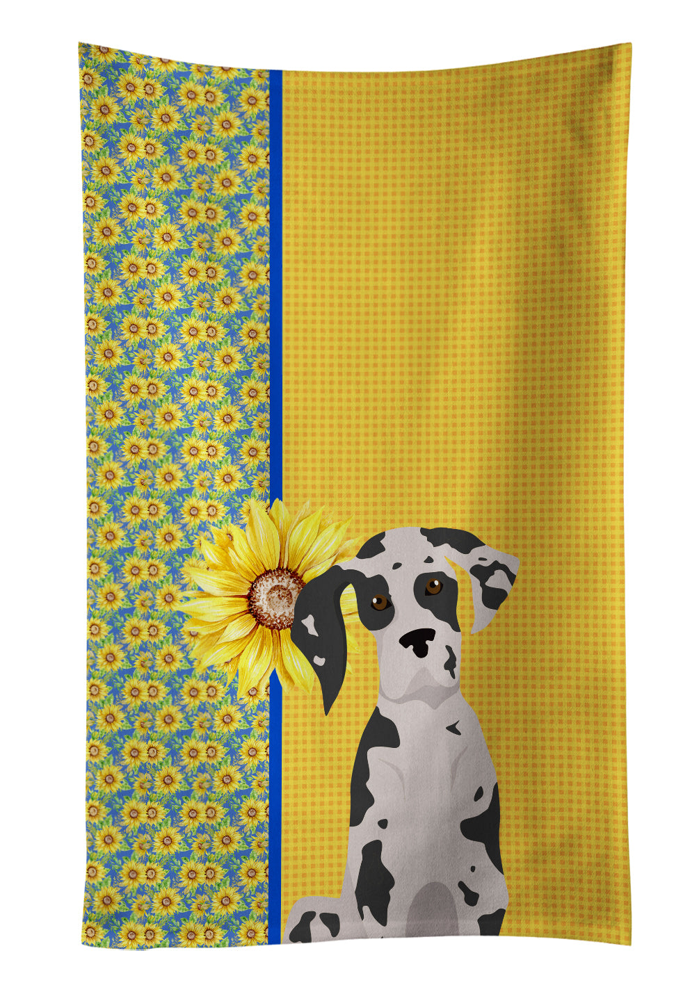 Buy this Summer Sunflowers Harlequin Great Dane Kitchen Towel