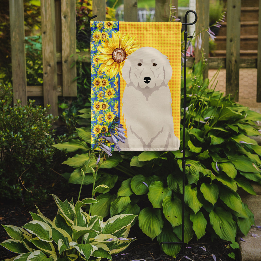 Summer Sunflowers Great Pyrenees Flag Garden Size  the-store.com.